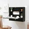 Black Wall Mount Folding Desk with Drawer Compact Storage Workstation